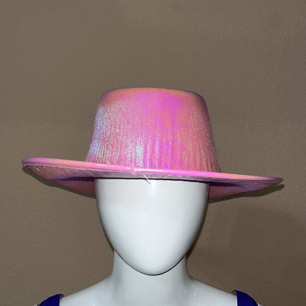 PINK Holographic Cowboy Hat